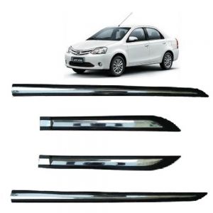 Door Side Beading For Etios  - Silver & Black